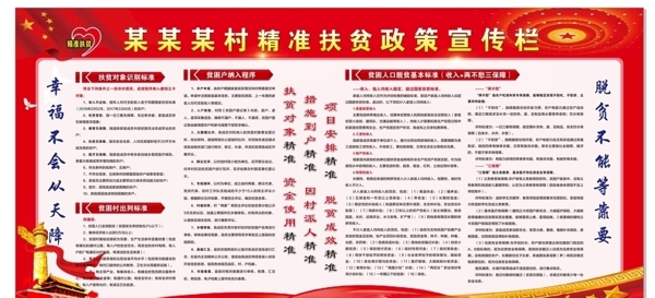 精准扶贫政策宣传栏