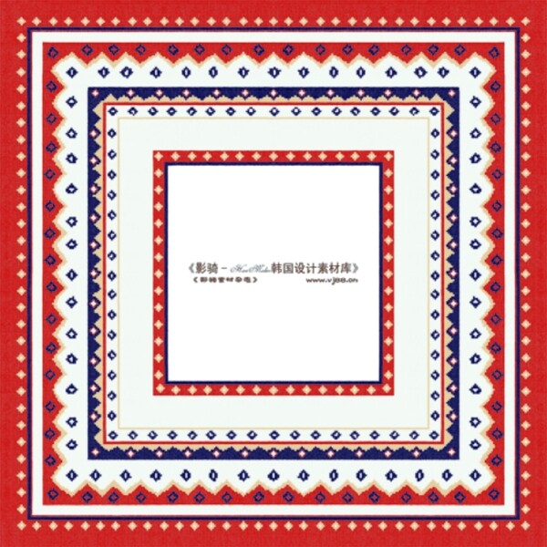 紅色邊框花紋設(shè)計(jì)圖案