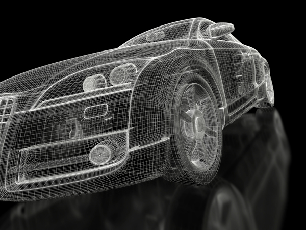 3D汽车模型特写图片