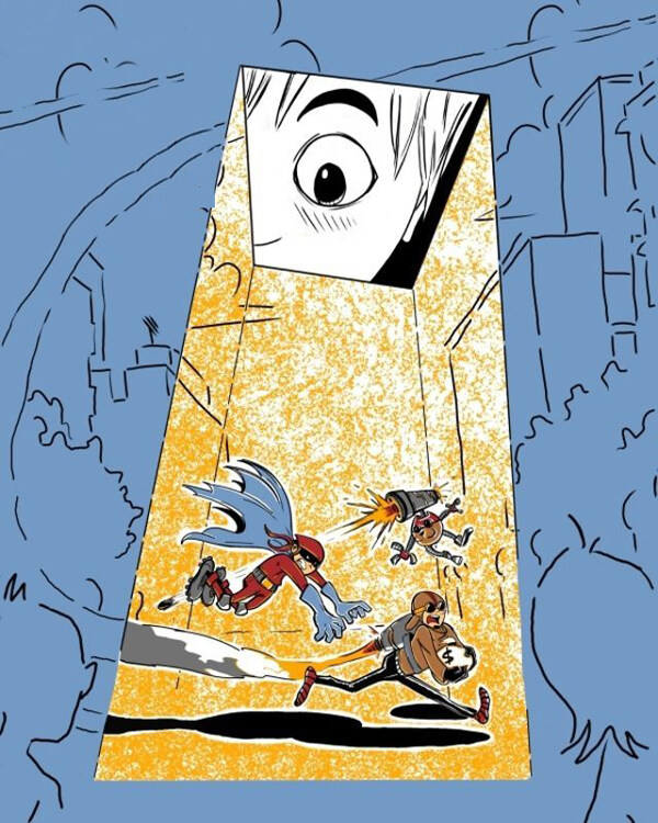 位圖靚仔裝插畫免費(fèi)素材