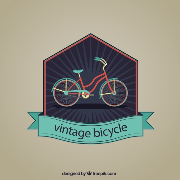 老式自行车徽章