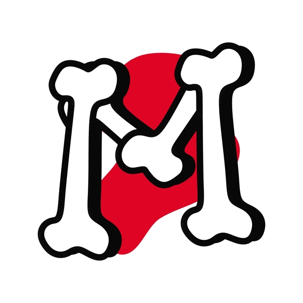 萬(wàn)圣節(jié)文本M從骨頭