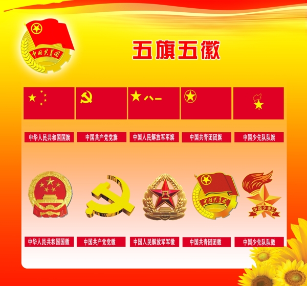 五徽五旗圖片