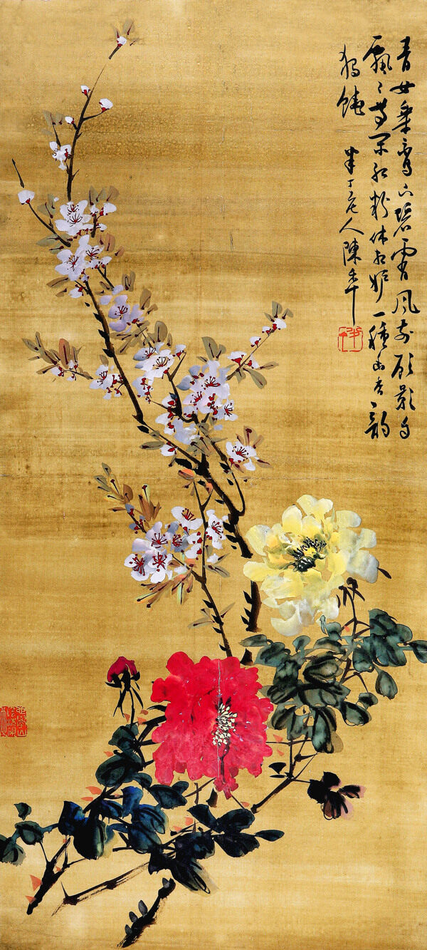 牡丹裝飾畫圖片