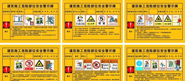建筑施工危險部位安全警示牌