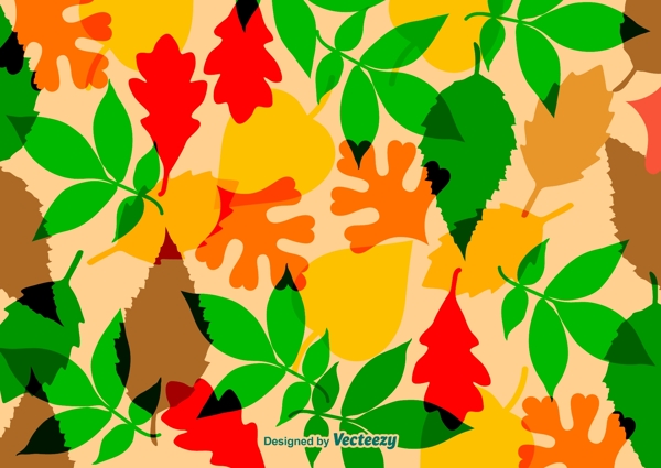 秋天的树叶矢量纹理