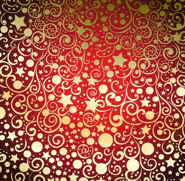 矢量華麗星星圖案背景