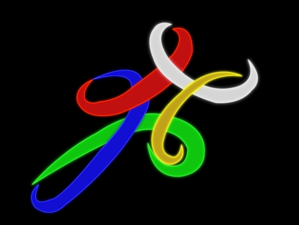 霓虹灯奥运标志图片