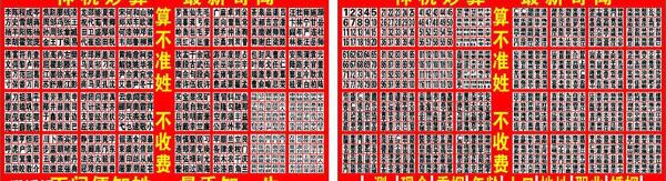 算命喷绘不问便知姓百家姓地区图片