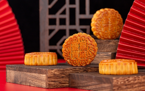 中国风拍摄传统中秋节月饼