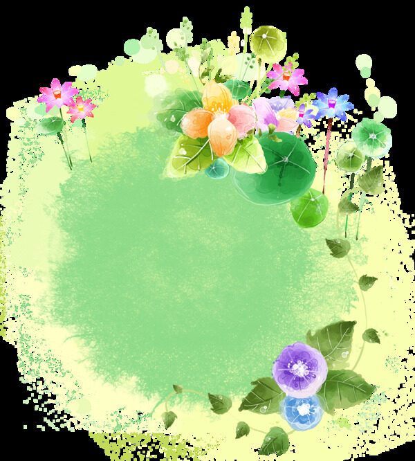 夏季清新花插圖