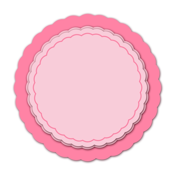 手绘粉色圆形的边框