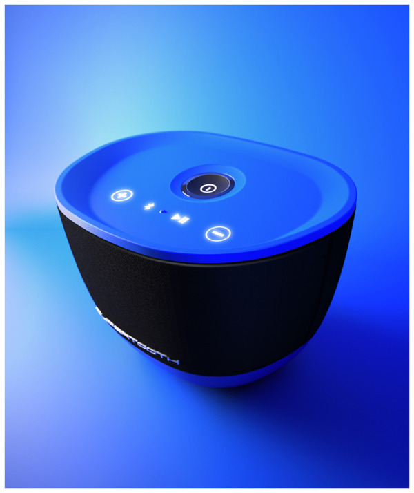 Supertooth简洁清爽的蓝色蓝牙音箱