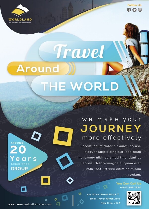 创意世界旅行海报设计