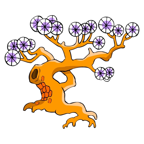 樹木古典插畫