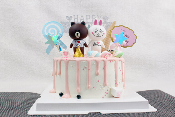 布朗熊和可妮兔蛋糕