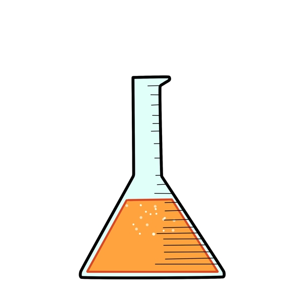 化学烧杯和液体插画