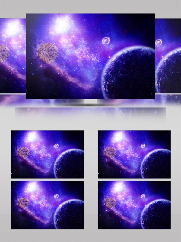 紫色光雾星球视频素材