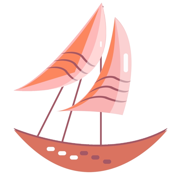弧形帆船船只