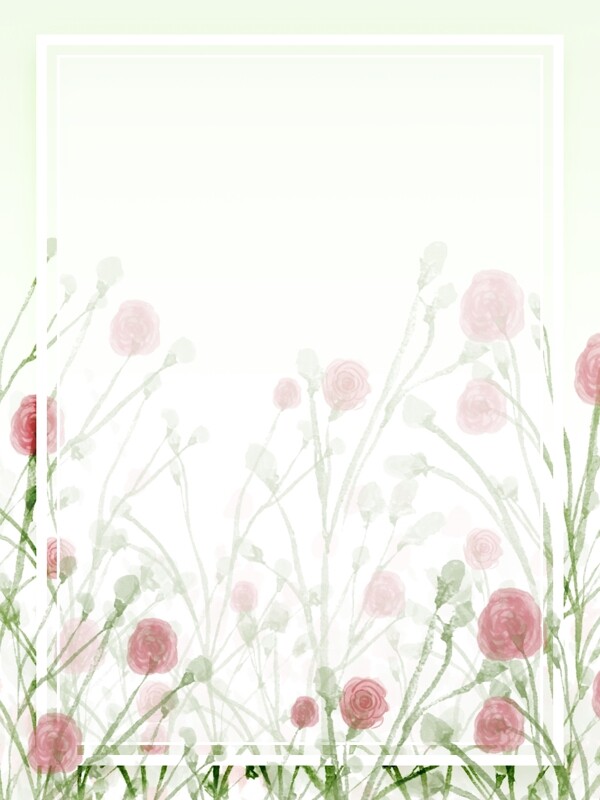 全原创抽象粉色手绘花朵花卉背景