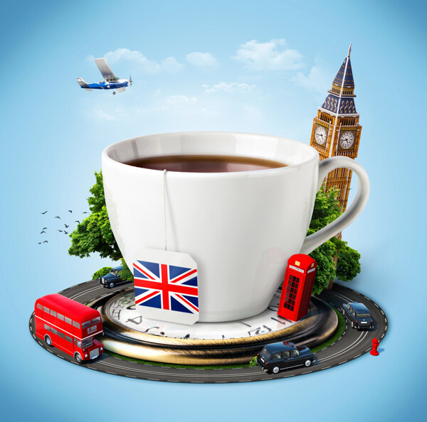 咖啡与伦敦塔图片