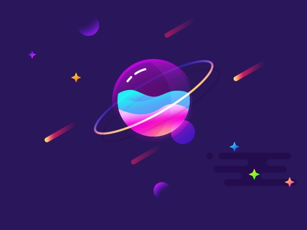 漸變星球