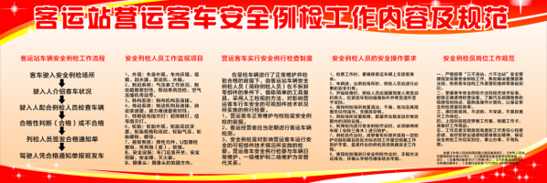 客運(yùn)站營(yíng)運(yùn)客車(chē)安全例檢工作內(nèi)容及規(guī)范