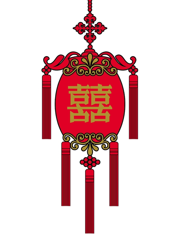 雙喜燈籠圖片