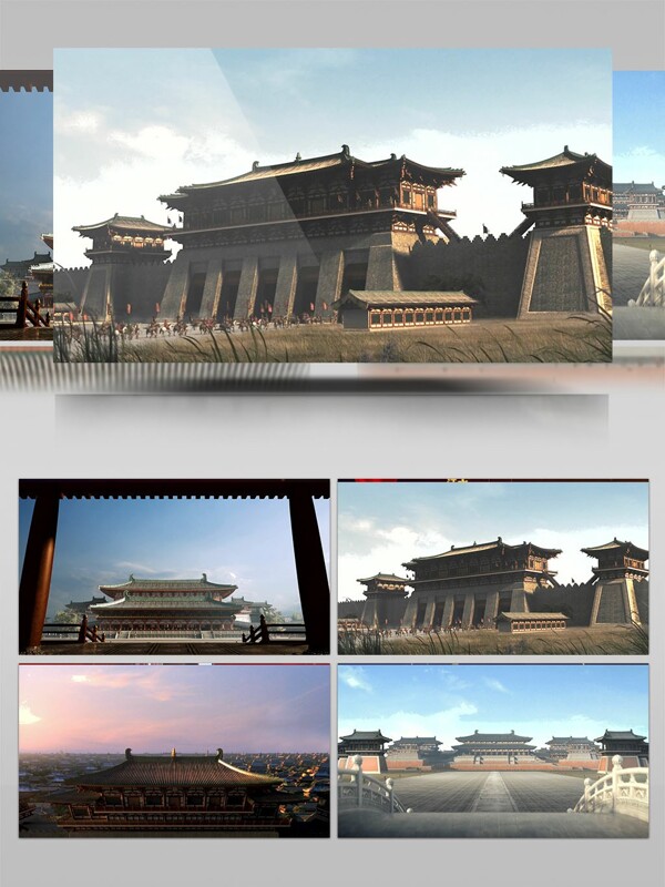 中国风大气宫殿皇宫高清视频素材