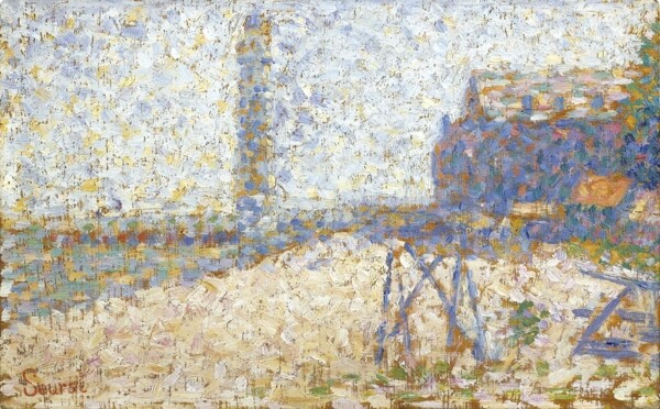 GeorgesSeuratTheHospiceandaLighthouseofHonfleur1886畫家風(fēng)景畫靜物油畫建筑油畫裝飾畫