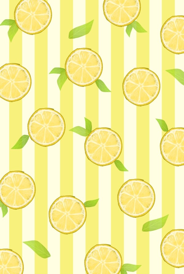 手绘柠檬水果夏日促销健康饮品