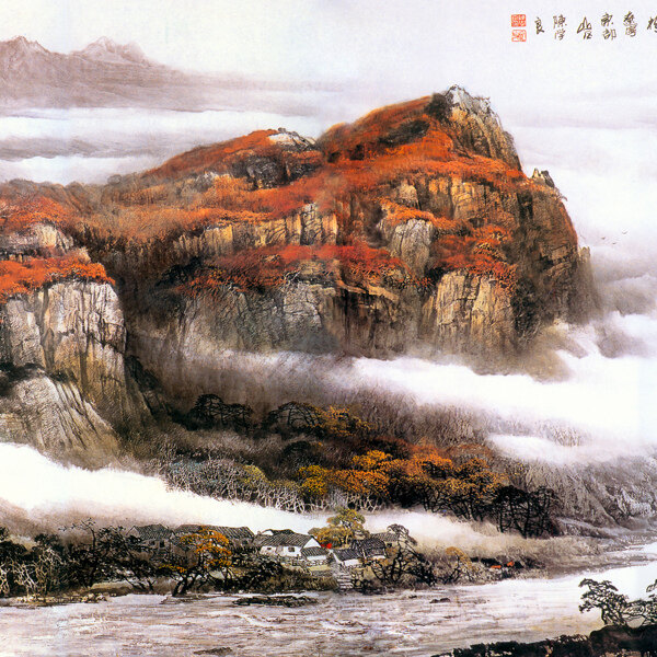 山水裝飾畫