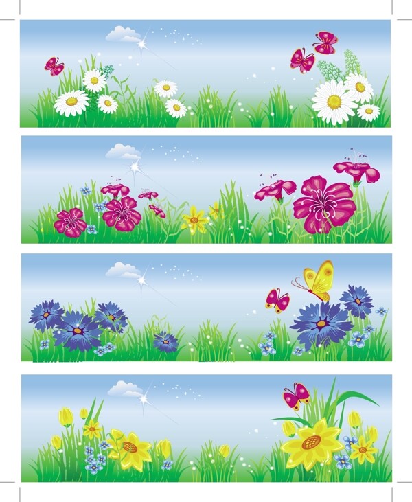 夏季banner橫幅矢量素材