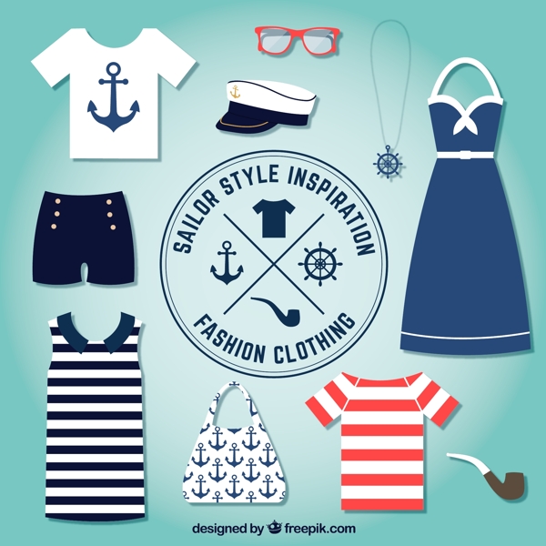 夏季海军风格服饰与配饰图片