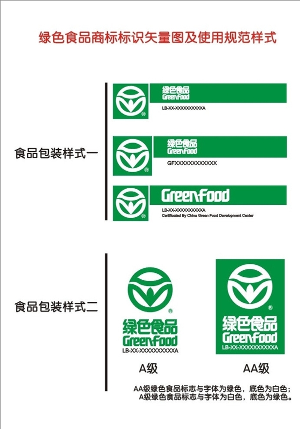 綠色食品商標(biāo)矢量圖圖片