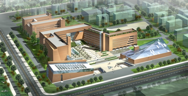 學(xué)校建筑效果圖圖片