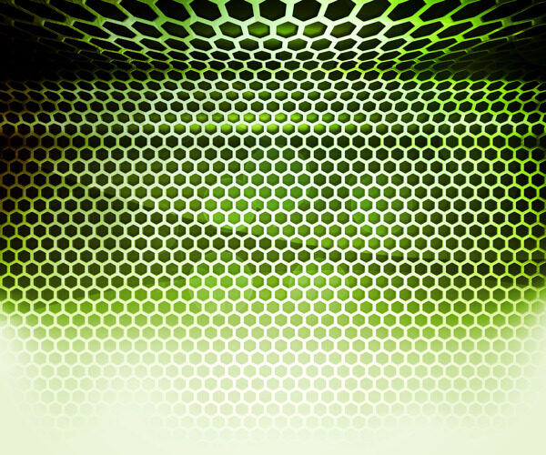 绿色六角网格背景