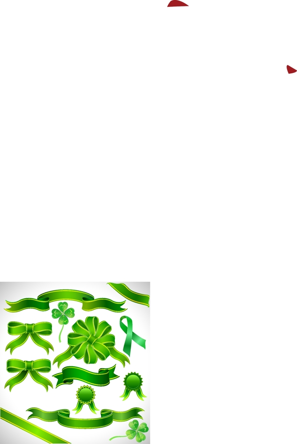 三葉草的絲帶矢量