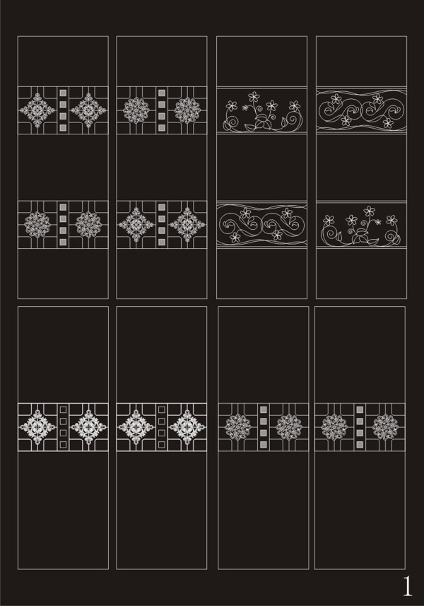 平開門移門圖花型