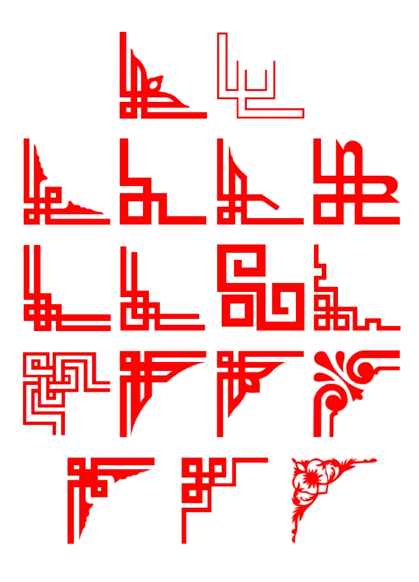 中式花紋邊框
