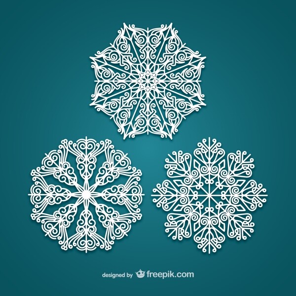優(yōu)雅的白色雪花