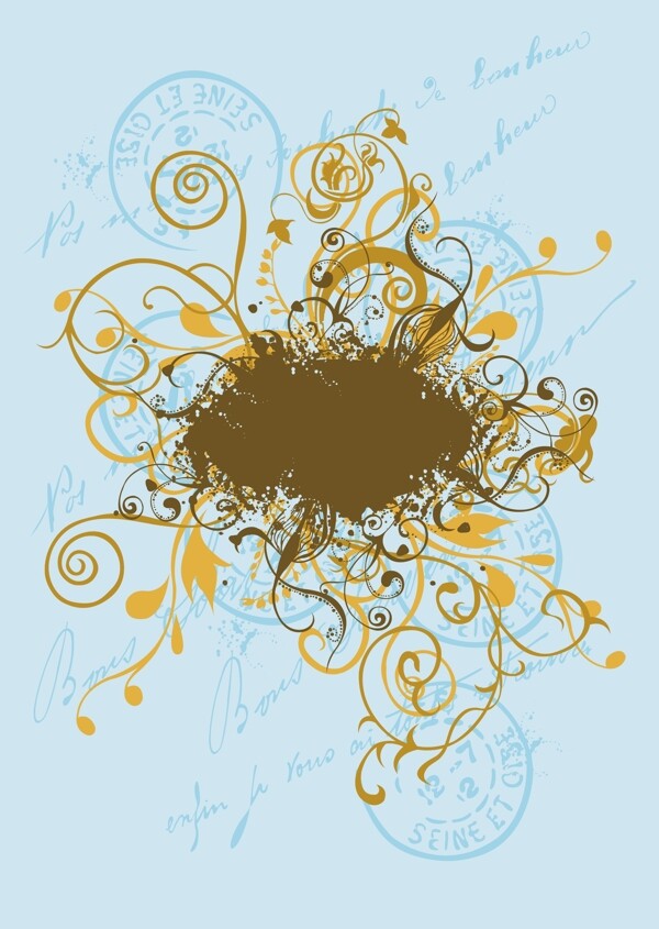 歐美花紋4005矢量EPS