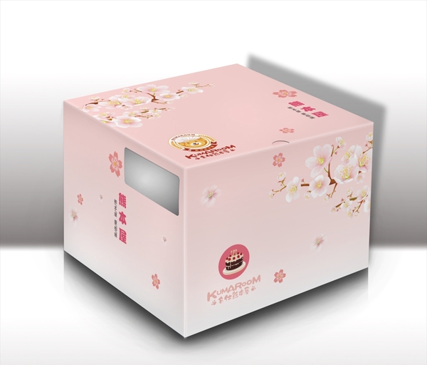 粉色樱花浪漫蛋糕盒小清新