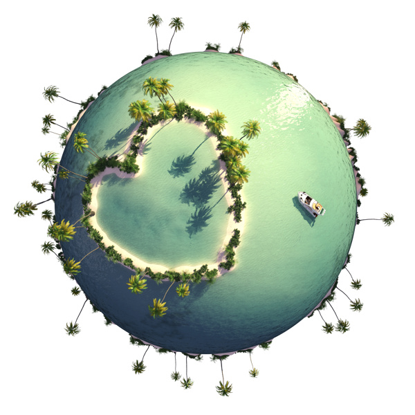 小星球上的岛屿和海洋图片