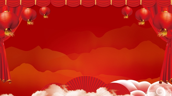 喜慶新年展板背景