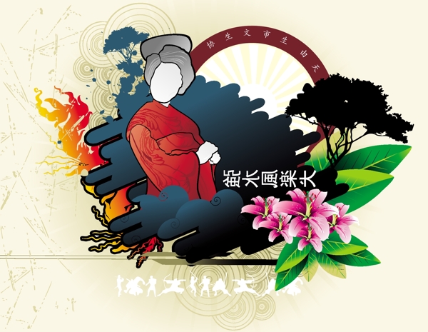 歐美花紋5125矢量EPS