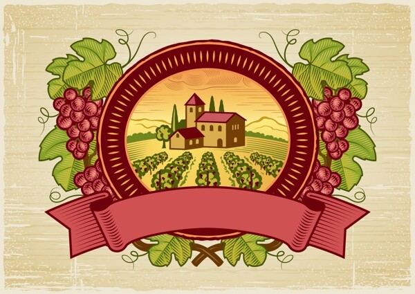 葡萄标签葡萄庄园图片