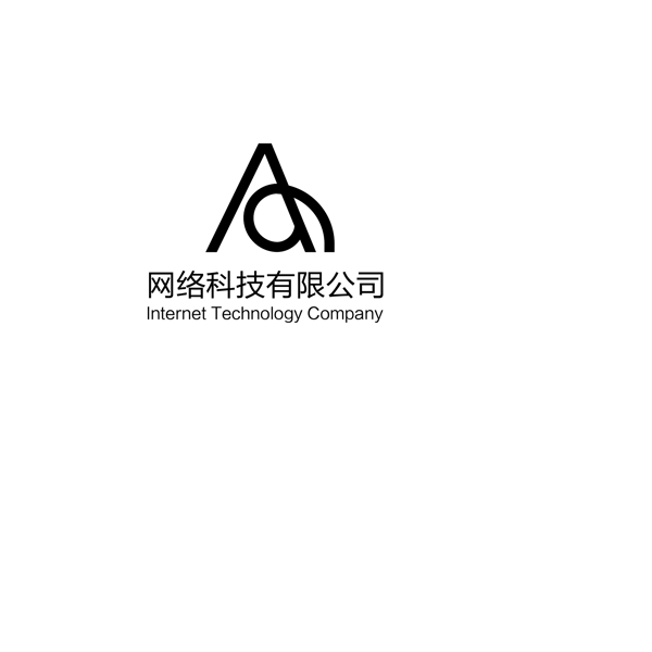 黑色A字母logo设计图片