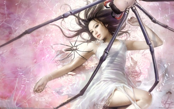手繪美女圖片