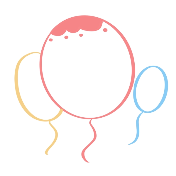 简单对话框彩色气球